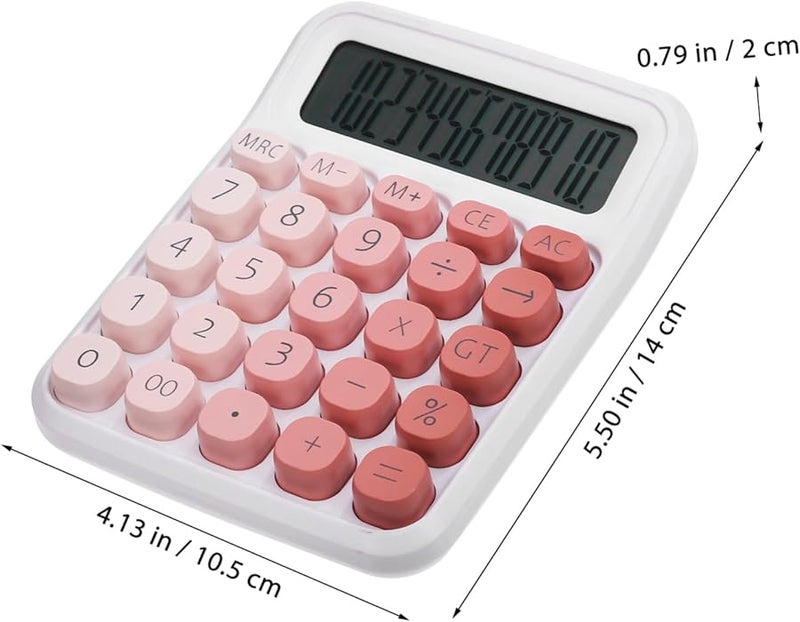 Desktop Calculator 12 Digit Large LCD Color Display Solar Battery Powered for Office Home School - Image 2